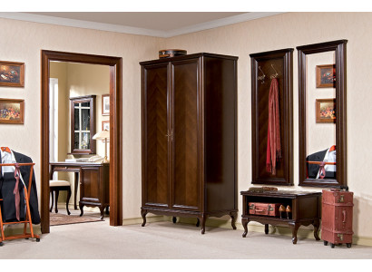 Dielen-Garderobe Set Eechte Holz Flur Wandgarderob Italienesch Miwwelen Garderoben