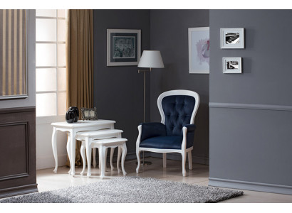 Chippendale Sëtzfauteuil Ouerfauteuil Canapé mat Féisschette Set Schett Klavierhocker Nei