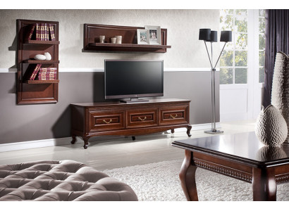 Komplett Wunnzëmmer Klassesch Couchtisch Regal RTV Dësch Regal Kommode - Verona