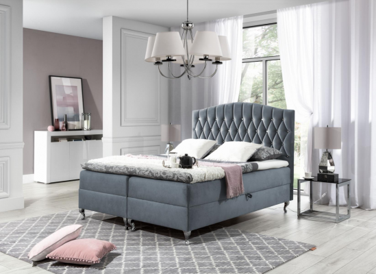 Duebelbett Eeljebett Bettgestell Bett Polsterbett Better Boxspringbett Polyester