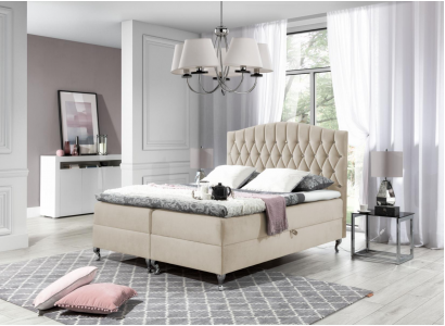 Duebelbett Eeljebett Bettgestell Bett Polsterbett Better Boxspringbett Polyester