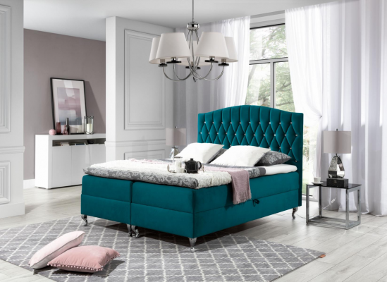 Duebelbett Eeljebett Bettgestell Bett Polsterbett Better Boxspringbett Polyester