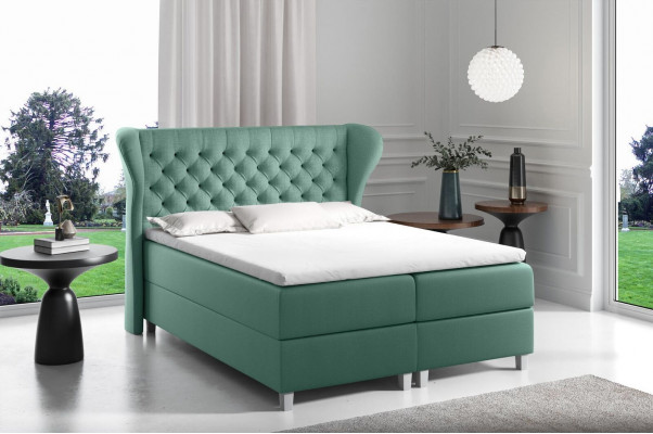 Bett Chesterfield Boxspring Miwwel Better King Size Samt Hotel Nei Schlofzëmmer
