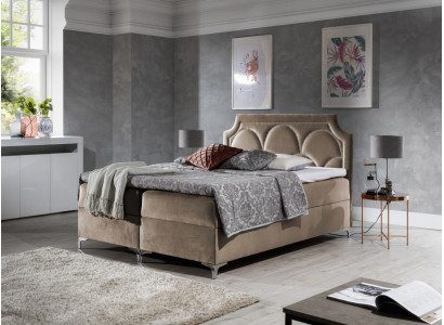 Duebel Hotel Polsterbett Bett Schlofzëmmer Better Boxspringbett Textil Design