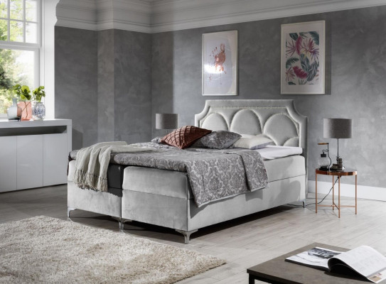 Duebel Hotel Polsterbett Bett Schlofzëmmer Better Boxspringbett Textil Design