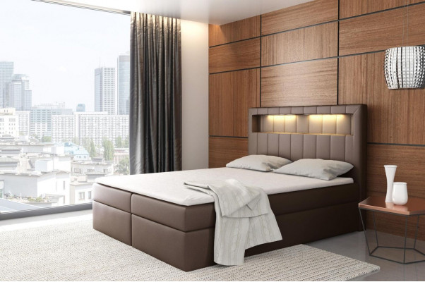 Bett beliicht Boxspring-Betten King Size Samt Hotel nei Schlofzëmmer Miwwelen