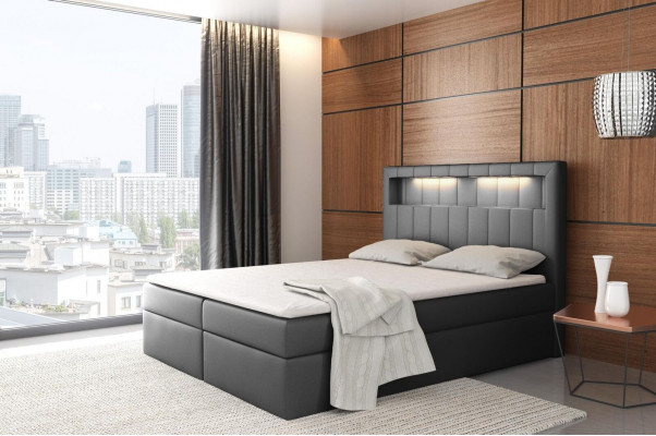 Bett beliicht Boxspring-Betten King Size Samt Hotel nei Schlofzëmmer Miwwelen