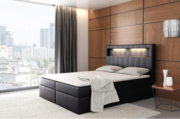 Bett beliicht Boxspring-Betten King Size Samt Hotel nei Schlofzëmmer Miwwelen