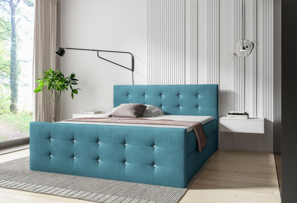 Boxspring Better Hotel Miwwelen Bett Schlofkummer Ariichtung grouss 200x200 Duebel