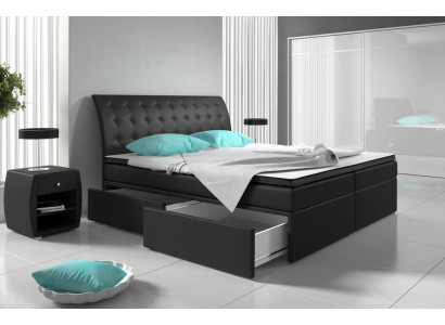 Boxspringbett Better Bett Polster Kënschtlederen Designer Hotel Duebele Luxus Design