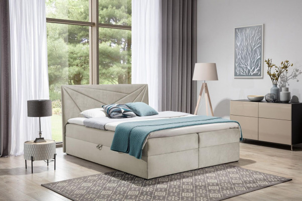 Duebelbett Bett mat Bettschaf Boxspringbett Bestietbett Better Polsterbett 180cm