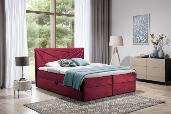 Duebelbett Bett mat Bettschaf Boxspringbett Bestietbett Better Polsterbett 180cm