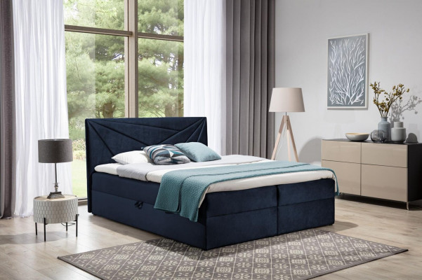 Duebelbett Bett mat Bettschaf Boxspringbett Bestietbett Better Polsterbett 180cm
