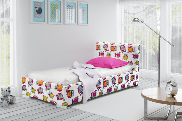 Jugendbett Kannerbett Kids Design Modern Bett Kannerzëmmer 90 cm Bettkëschten Nei