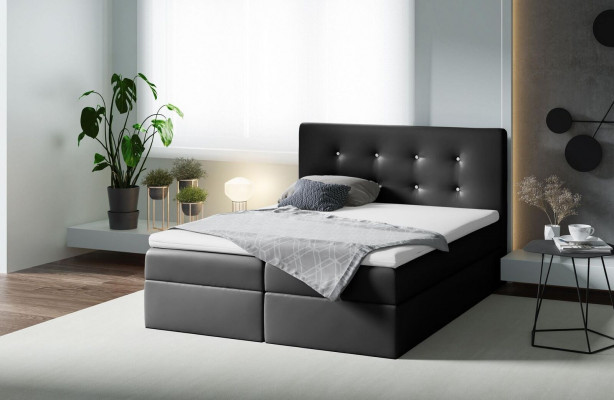 Boxspring Bett duebel Hotel Miwwel Better Schlofkummer Ariichtung grouss 200x200