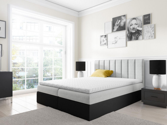 Boxspringbett Duebelbett Bett mat Bettkëscht Ehebett Better 180cm Polsterbett