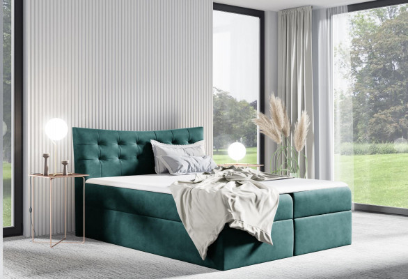 Bett Bettkëscht Boxspringbett Schlofkummer Polster Design Duebel Hotel 180x200