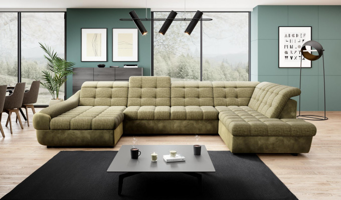 Sofa Couch Polster Garnitur Wohnlandschaft Design Ecksofa U Form Sofae Couchen