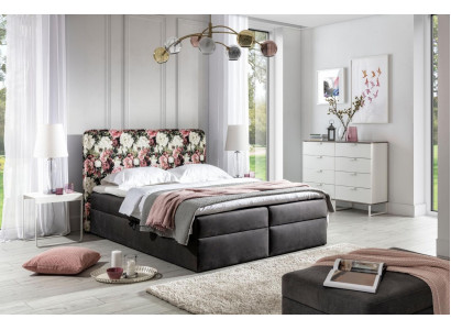 Betten Boxspringbett Textil Design Duebel Hotel Modern Bett Schlofzëmmer Blummen