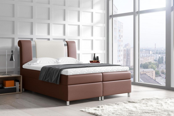 Bett mat Bettkëscht Boxspringbetter Miwwelen Duebel 160x200 Schlofzëmmer Hotel Nei