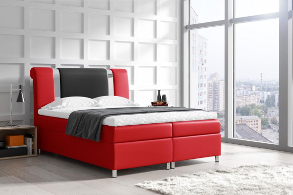 Bett mat Bettkëscht Boxspringbetter Miwwelen Duebel 160x200 Schlofzëmmer Hotel Nei
