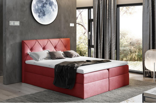 Modern Bett Schlofzëmmer Better 200x200 Boxspringbett Textil Design Duebel