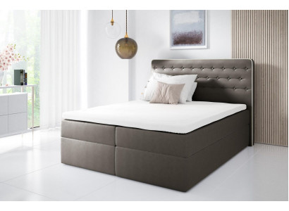 Bett mat Bettkëscht Boxspringbett Zäiteméisseg Duebel Hotel 160cm Schlofzëmmer