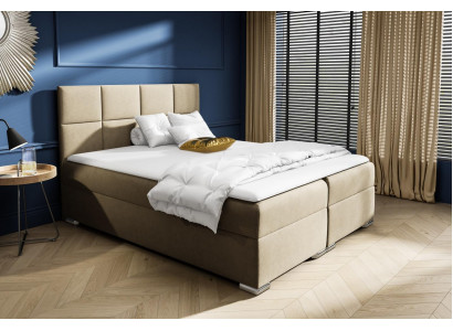Boxspringbett Schlofzëmmer Polster Design Duebel Hotel Modern Bett Bettkëscht