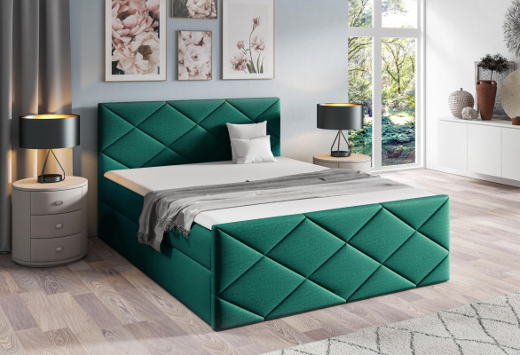 Bett Bettkëschte Boxspringbett 180x200 Schlofzëmmer Design duebelt Modern