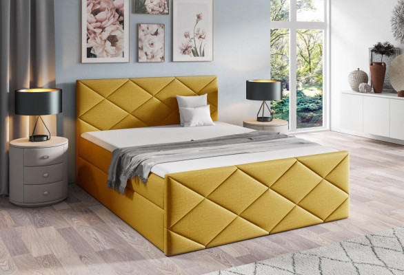 Bett Bettkëschte Boxspringbett 180x200 Schlofzëmmer Design duebelt Modern