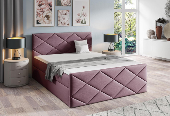 Bett Bettkëschte Boxspringbett 180x200 Schlofzëmmer Design duebelt Modern