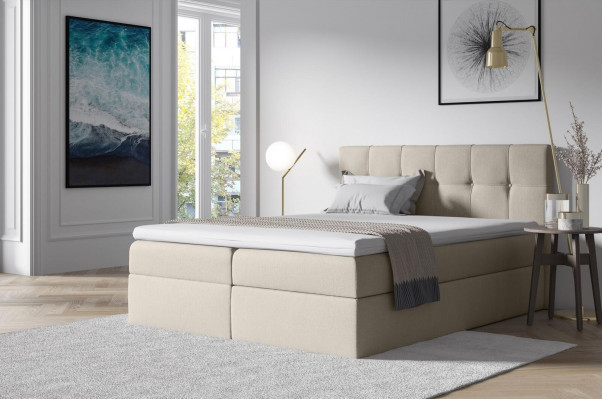Stoff Boxspringbett Textil Design Duebel Hotel Schlofzëmmer Modern Bett Better