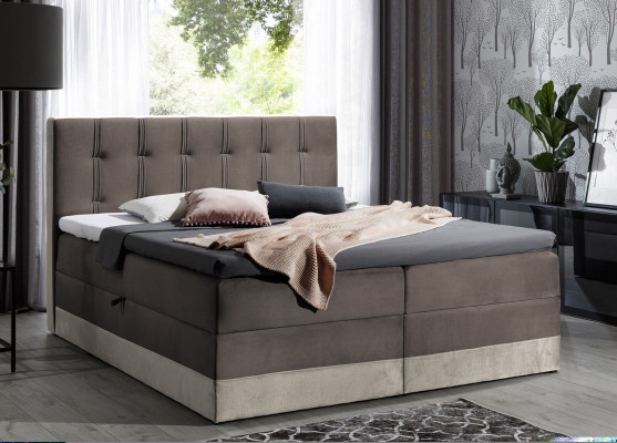 Boxspringbett Miwwelen Duebel Hotel 180x200 Schlofkummer Bett mat Bettkëscht Neit