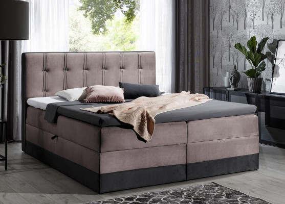Boxspringbett Miwwelen Duebel Hotel 180x200 Schlofkummer Bett mat Bettkëscht Neit