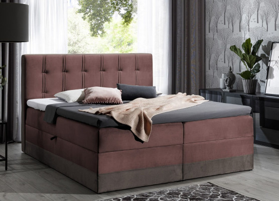 Boxspringbett Miwwelen Duebel Hotel 180x200 Schlofkummer Bett mat Bettkëscht Neit