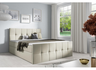Bett Bettkasten Boxspringbett Schlofzëmmer Polster Design Duebel Modern