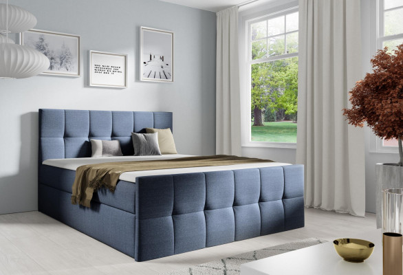 Bett Bettkasten Boxspringbett Schlofzëmmer Polster Design Duebel Modern