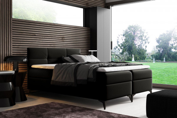 Bett mat Bettkëscht 180x200 Boxspringbett Design duebelt Hotel Modern Better Nei