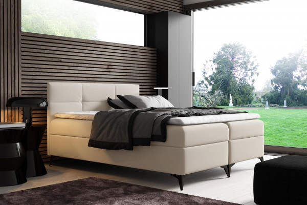 Bett mat Bettkëscht 180x200 Boxspringbett Design duebelt Hotel Modern Better Nei