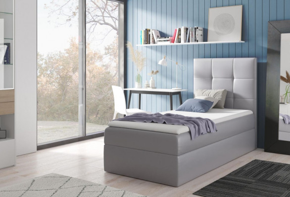 Jugendbett Schlofzëmmer Design Hotel Modern Bett Bettkëscht Boxspringbett 90 cm