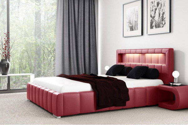 Bettframe gepolstert Bett-Design Duebel Hotel Modern Bett Schlofzëmmer Better Nei