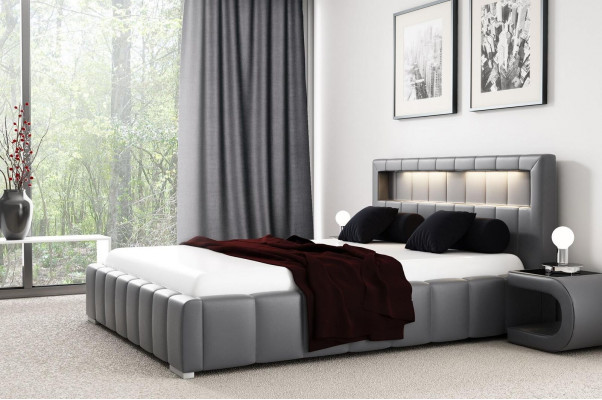Bettframe gepolstert Bett-Design Duebel Hotel Modern Bett Schlofzëmmer Better Nei