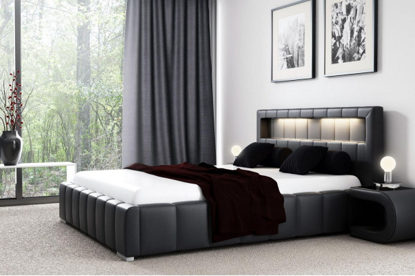 Bettframe gepolstert Bett-Design Duebel Hotel Modern Bett Schlofzëmmer Better Nei