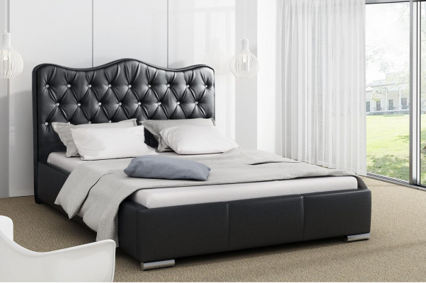 Bettkader Better Eedbett Modern Bett Konschtlieder Polsterbett Duebelbett Schwaarz