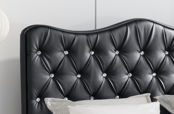 Bettkader Better Eedbett Modern Bett Konschtlieder Polsterbett Duebelbett Schwaarz