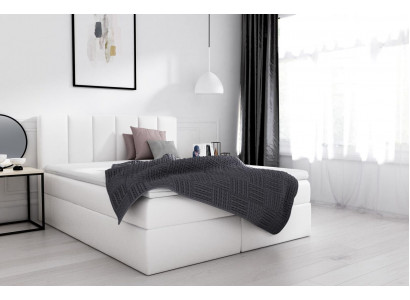 Boxspringbett Duebelbett Bett mat Bettkaste Koppelbett Better Polsterbett Wäiss Nei