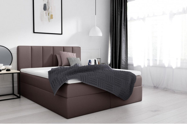 Boxspringbett Duebelbett Bett mat Bettkaste Koppelbett Better Polsterbett Wäiss Nei