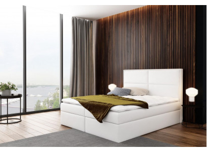 Bett mat Bettkasten Polsterbett Boxspringbett Design Duebel Hotel Schlofzëmmer