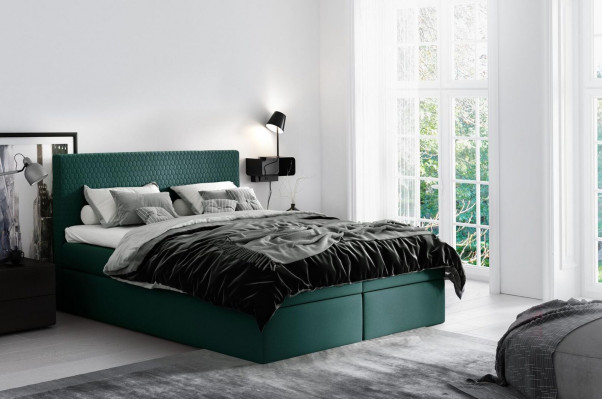 Boxspringbett Textil Design duebel Hotel modern Bett Schlofzëmmer Better 160x200