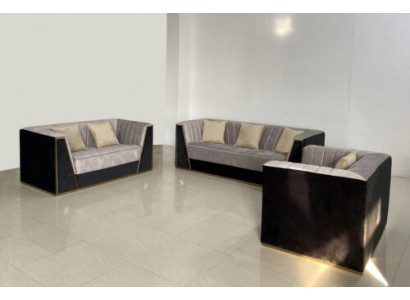 Medusa Sëtzmiwwel Sofa Garnitur Stoff Sofa Couchen Miwwelen Ariichtung 3-teileg